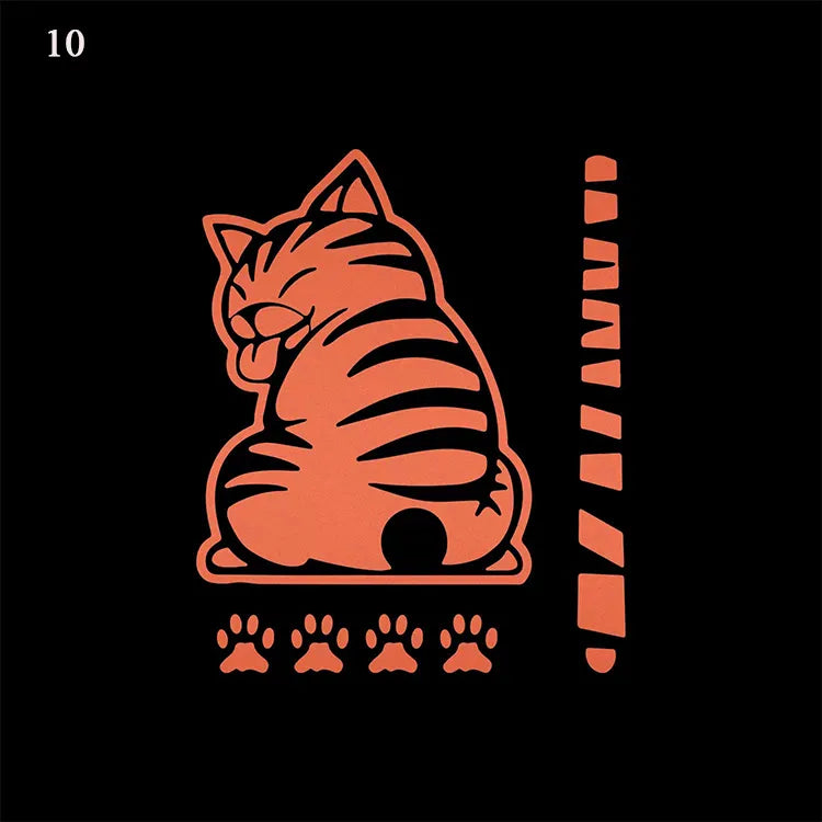 Cat Reflective Windshield Sticker