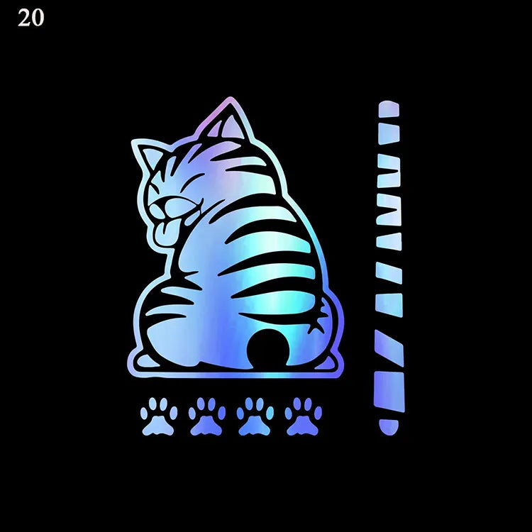 Cat Reflective Windshield Sticker