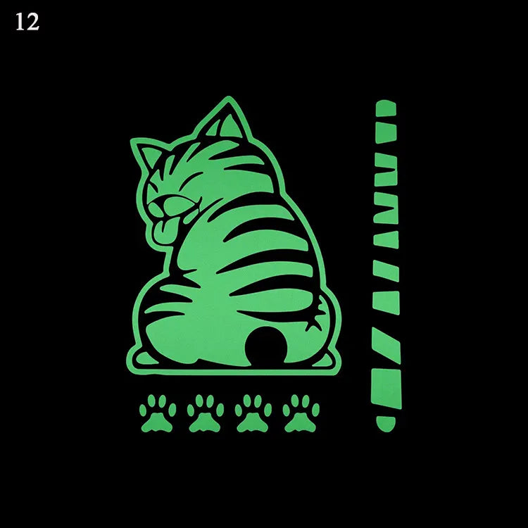Cat Reflective Windshield Sticker