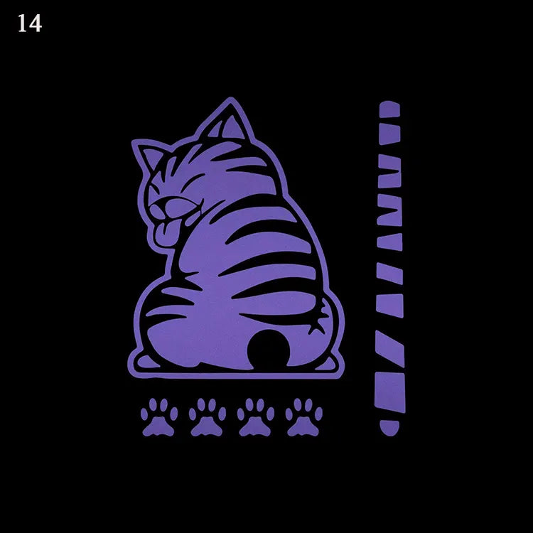 Cat Reflective Windshield Sticker