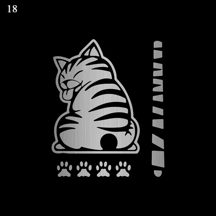 Cat Reflective Windshield Sticker