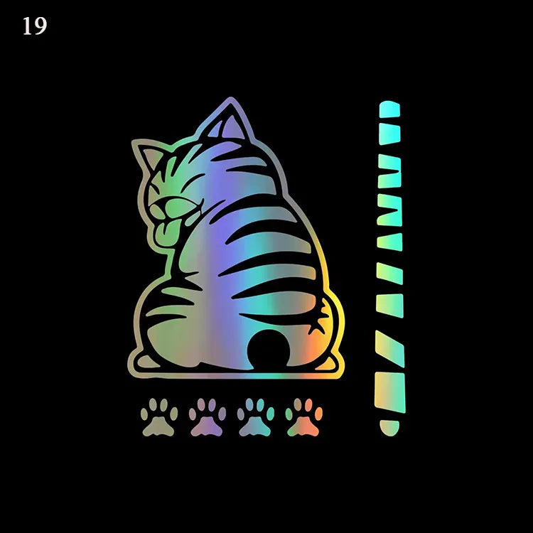 Cat Reflective Windshield Sticker