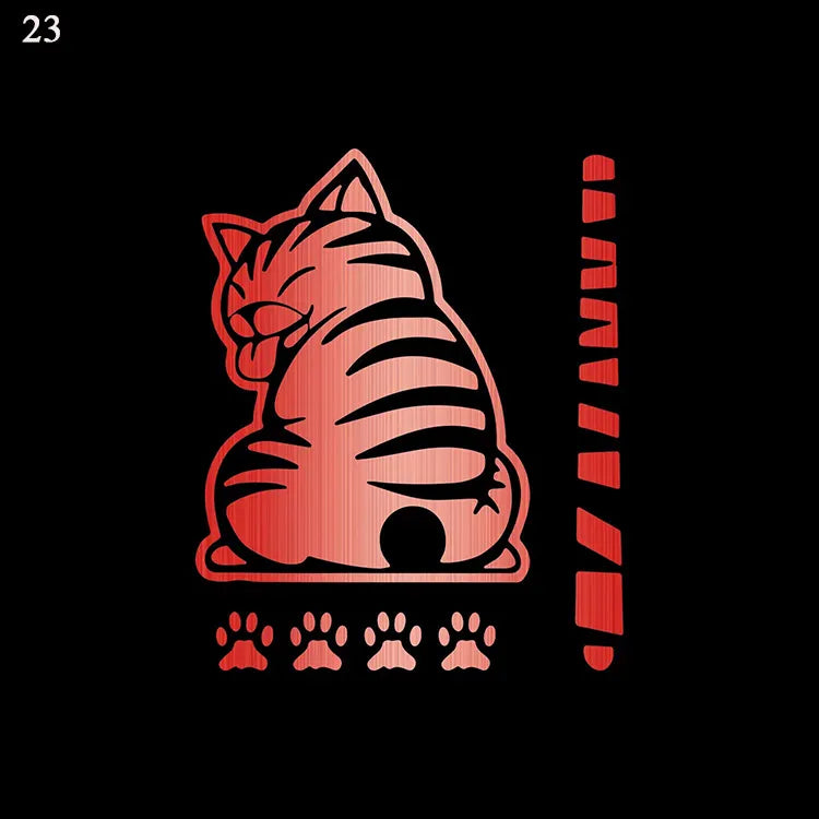 Cat Reflective Windshield Sticker